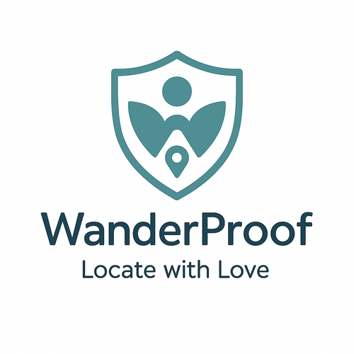 wanderproof logo with shield and angel wings signifying protection and safety.